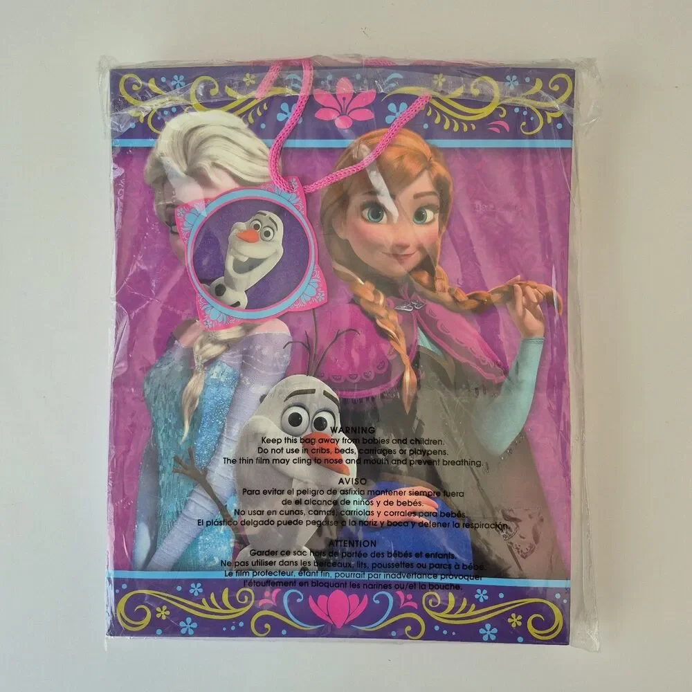 Hallmark Expressions Disney Frozen Elsa Anna Olaf 9 Gift Bags w/ Handles Cards